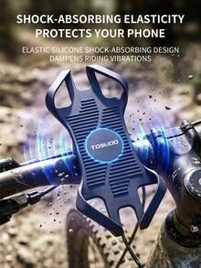 TOSUOD Dudukan Ponsel Silikon Berputar 360°, Dudukan Navigasi Universal untuk Pengendara Sepeda & Sepeda Listrik. Silikon Lembut Anti-Selip Peredam Guncangan Melindungi Ponsel, Dapat Diatur Berbagai Sudut, Braket Stabil untuk Pengiriman dan Bersepeda Sehari-hari. - MultiWarna - View 3