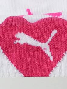 Puma Women's Mid-Calf Socks - White - Sports Socks 95203501 - White Pink - View 4