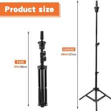 Mannequin Head & Adjustable Stand Tripod For Styling Cosmetology Hairdressing Training, Metal Wig Head Stand Holder With Wig Caps,Paddle Comb T-Pins, Halloween - View 3