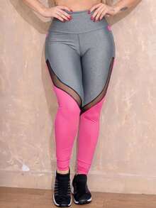 Women Sports Leggings - 玫紅色 - 查看 9