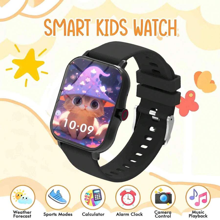 2026 New Children's Smart Watch, Fashionable Design, Supports Multiple Languages, Wireless Calling, Message Notification Function, Records Children's Exercise Process, Suitable For Birthday Gift, School Gift - 彩色 - 查看 1