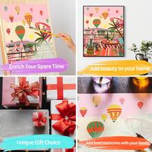 16x20英寸成人DIY数码油画套装 - 丙烯颜料套装，含画笔，是家居装饰、生日、父亲节、母亲节、毕业典礼的完美礼物 - 金色 - 查看 10