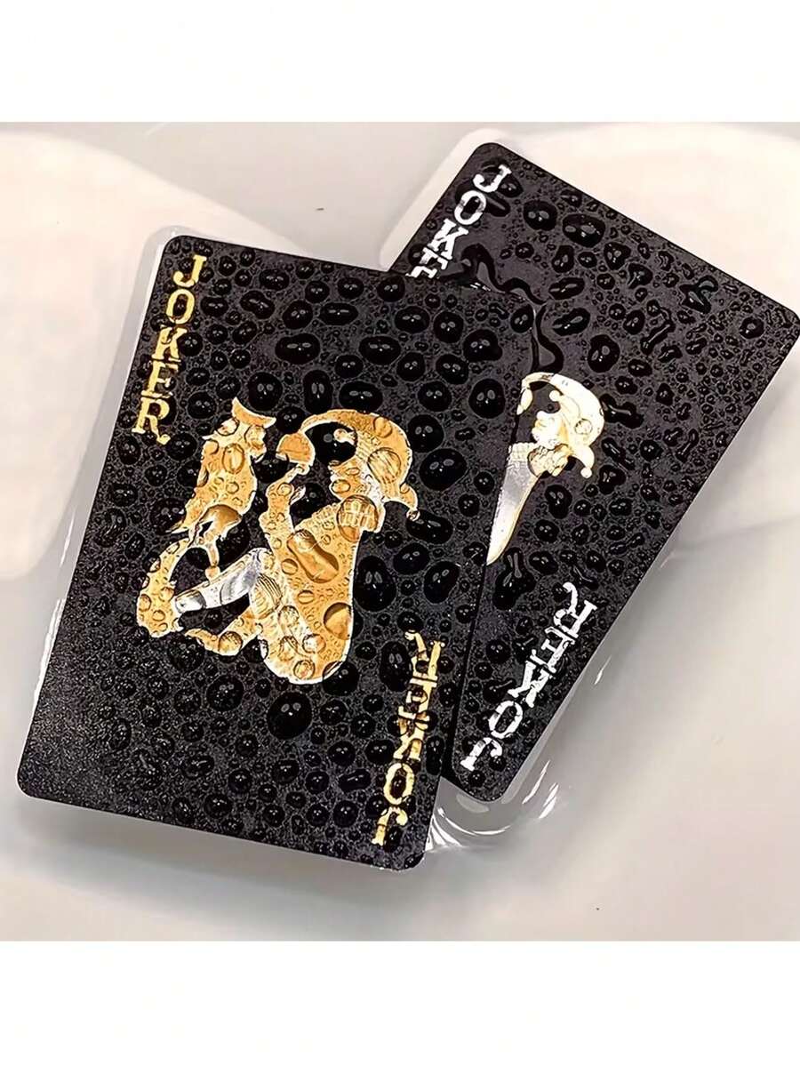 1 Deck "Black Rose" Playing Cards, Suitable For Creative Travel Gifts, Party Games, Magic Performances And Family Entertainment, Ideal Choice For Game Night, Perfect For Birthday, Christmas, New Year, Halloween And Thanksgiving Occasions