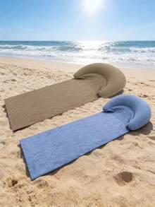 1pc Inflatable Beach Mat, Lightweight And Portable, Suitable For Outdoor Camping, Beach Relaxation And Pool Leisure, Essential For Summer Parties, Friends Gatherings, Picnics, Swimming Pool Inflatable Toy - Multiple Styles - View 7