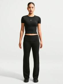 Nike Women's AS W NK1 DF SS PAD BRA TOP Short Sleeve Knit Collarless T-Shirt TIV4971-010 - Black - View 6