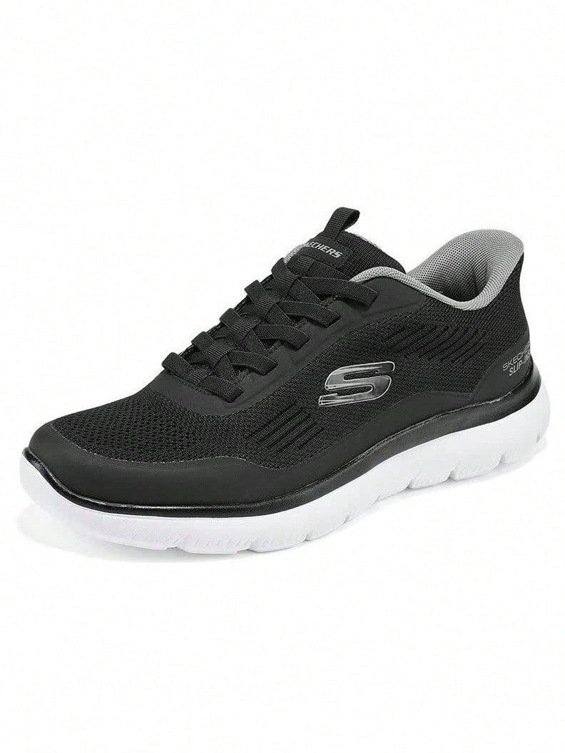 Skechers Sepatu jalan bertali rendah, sepatu olahraga kasual pria yang serbaguna dan ringan untuk bepergian dan beraktivitas di luar ruangan. - Hitam - View 1