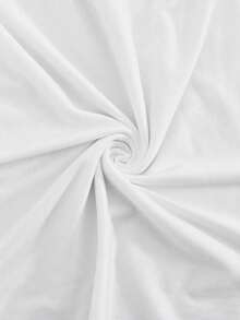 1/4/6 piezas Fundas para silla curva de unicolor moderno, removibles, lavables, de seda de leche elástica, para todas las estaciones - Blanco - Ver 6