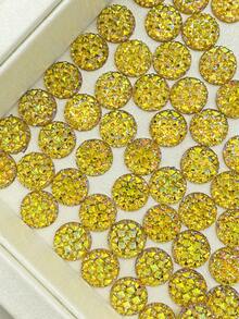 1 Pack 40pcs Round Resin Rhinestone Sequins DIY Clothing Accessories Shoes Hats Bags Hair Accessories Decoration - White - View 5