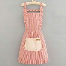 1pc Striped Apron For Home Kitchen, Outdoor Gardening Apron, Garden Apron, Suitable For Holiday Gifts, Souvenirs, Party Gifts - Multicolor - View 7