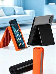 New Flexible Deformable Silicone Stand, Newly Designed Foldable Stand With Built-In Aluminum Alloy Plate And Silicone Material, Providing Flexible Support And Bending Function. Hands-Free Convenience, Multi-Purpose, Perfectly Compatible With Phones, Tablets And Laptops, Perfect Gift For Binge-Watchers - Multicolor - View 5