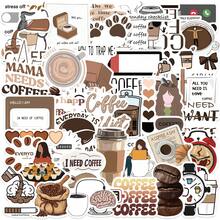 50pcs INS Style Coffee Aesthetic Art Stickers, Cartoon Stickers For Stationery, Phone, Notebook Decoration - A - View 23