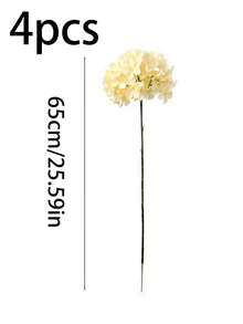 1/2/4pcs Artificial Flowers, Artificial Hydrangea, Hydrangea, For Home Decor, Wedding Decor, Tabletop Centerpiece, Bedroom Decor, Bathroom Decor, Kitchen Decor, Porch Decor, Room Decor, Garden Decor, Gift - Champagne - View 9