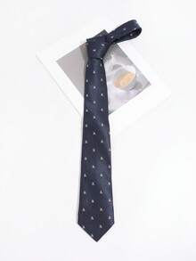 1 pièce Cravate à motif de chiot à texture fine, nouée à la main, style décontracté pour homme, convient pour banquet, rendez-vous, trajet, polyvalente - Multicolore - Voir 10