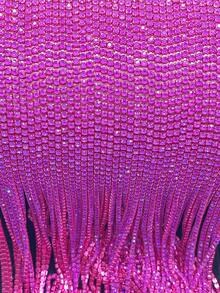1 Peça Corrente de Garra com Strass de 2 Jardas, Acabamento de Strass de Cristal Costurado à Mão, Acessórios DIY para Roupas, Sapatos, Chapéus, Bolsas, Acessórios de Cabelo - vermelho vivo - Visão 7