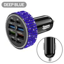Adaptor Charger Mobil USB-C PD Bling Bling, Pengisian Cepat, Cocok untuk Berbagai Kendaraan Kecil, Kabel Pengisian Cepat 3-in-1 dengan Lampu LED dan Kristal Berlian Imitasi, Hadiah Terbaik untuk Pesta Ulang Tahun dan Liburan untuk Pria/Wanita - Beraneka warna - View 31