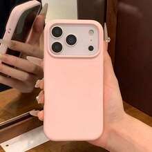 Casing Ponsel Silikon Cair Anti Guncangan Kompatibel dengan iPhone 17E 17 Pro Max 16 15 14 13 12 Mini 11, Lapisan Serat Ultra Halus Lembut Tahan Gores, Cocok untuk iPhone 8 Plus 7 6s Soft Shell - Berwarna merah muda - View 2