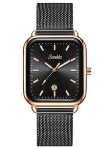 SUNKTA LIGE Women's Fashion Luxury Quartz Watch, Waterproof, Daily Wear, Date Display, Luminous Dial, Casual Watch - Rose Gold - View 14