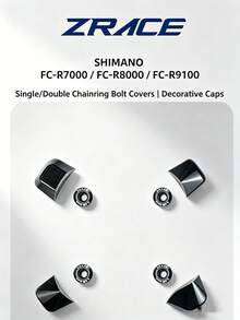 Tornillos y tuercas para plato de bicicleta ZRACE, compatibles con bielas FC-R7000/R8000/R9100, CNC 7075 negro - Negro - Ver 4