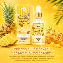 KOEC 1pc Juicy Pineapple Glow Oil - Sweet Fruit Scented Body Moisturizer, Soothing Massage Essential Oil For Silky Smooth Skin, Summer Essential,Formulated As A Hydrating Body Oil, It Deeply Moisturizes And Nourishes For Glowing, Radiant Skin - 多色 - 查看 2