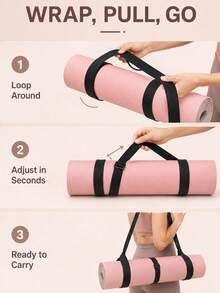 Adjustable Yoga Mat Strap, Easy-To-Use Woven Yoga Mat Storage Band, Lightweight Fitness Strap, Washable Sports & Fitness Accessory, Suitable For Gym, Home Workout, Pilates And Travel Use - Multicolor - View 4