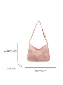 大容量女款托特包，新款休閒極簡百搭通勤單肩斜挎包 - 彩色 - 查看 2