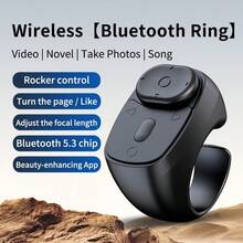 Wireless Remote Control For Mainstream Social Media Short Videos, Android Compatible, Supports Short Video Scrolling, E-Book Page Turning, Liking, Photo Zoom, Video Recording, Built-In 40mAh Battery, Perfect For Portable Camera Shutter And Travel Camera Shutter Remote Control Needs During Summer, Holidays And Other Occasions - Multi-color JX-11pro - View 2