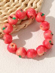 NAIZHU 1/2pcs Fashion Creative Colorful Y2K Dopamine Resin Fruit Necklace Strawberry Apple Necklace Daily Party Accessory - Multicolor - View 15