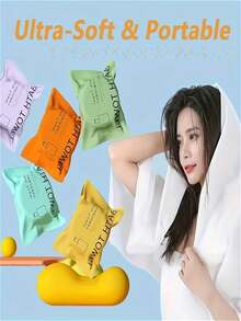 2/4/6 buah Handuk Perjalanan Kompres - Handuk Mandi Sekali Pakai Portabel Cepat Kering, Dikemas Secara Individual, Serat Mikro Penyerap Ultra Lembut, Cocok untuk Gym, SPA, Hotel, Berkemah, Perlengkapan Perjalanan Tahan Lama yang Penting - MultiWarna - View 3