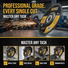 Angle Grinder Cutting Disc, 4-1/2" Cut Off Wheels 5 Pack, Metal Grinding & Chop Saw Blades, Aluminum Oxide Abrasive, 7/8" Arbor - default - View 6