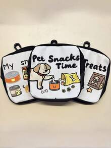 New Cartoon Print Creative Large Capacity Dog Treat Storage Bag Keychain, Portable Outdoor Pet Treat Bag, Suitable For Training And Dog Walking - Multicolor - View 6