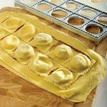 1 Pack 12-Cavity Ravioli Mold Press | Manual Italian Pasta Maker | Aluminum Dumpling & Wonton Stamping Tool | Multipurpose Pierogi Pastry Cutter | Kitchen Baking Accessory - View 3
