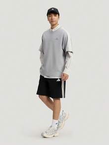 Adidas Men's Light Sports ST 3ST SHORT Classic Loose Fit Casual Shorts KR2527 - Black - View 6