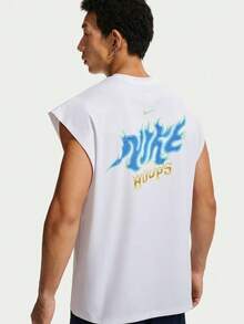 Nike Tank Top Olahraga Pria AS M NK DF SL TOP STREET IW1202-100 - Putih - View 5