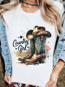 Women T-Shirts - 白色 - 查看 1