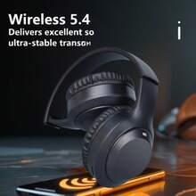Gerripuer Wireless Bluetooth Headset Outdoor Sports Gaming Wireless Headphones With Mic Bluetooth Earphones For Home Office Cellphone PC For Phone / Computer / Tablet Low Latency Heavy Bass HIFI Stereo New Type-C Card Slot Retractable Foldable Portable Storage Holiday Gift Present Over-Ear Bluetooth Headphones Black/Beige - View 8
