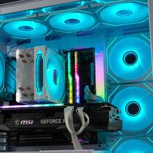 Computer Case Cooling Fan, 12cm Silent Cooling Fan, Air Cooling, Water Cooling, Hydraulic Bearing Fan, ARGB Sync Mirror Circulation Fan - View 3