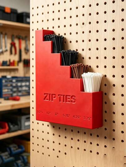 Cable Tie Storage Rack, Wall-Mounted Heavy Duty Hook-Style Cable Tie Holder, Wall-Mounted Tool Rack Cable Tie Storage Box, Compact Cable Tie Storage Box, Multi-Layer Rack, For Garage And Workshop Tool Organization And Storage