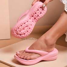 Chinelo Feminino Tamanco Idoso Ortopédico Macio Esporão Massageador Leve e Confotável - Rosa Bebê - Visão 1