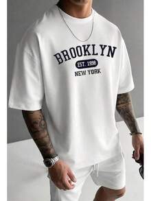 Men's Fashionable Printed T-Shirt With A Round Neck And Short Sleeves | Exquisite Design | Summer Essential | Easy To Combine | Show Your Style - 魏斯 - 查看 1