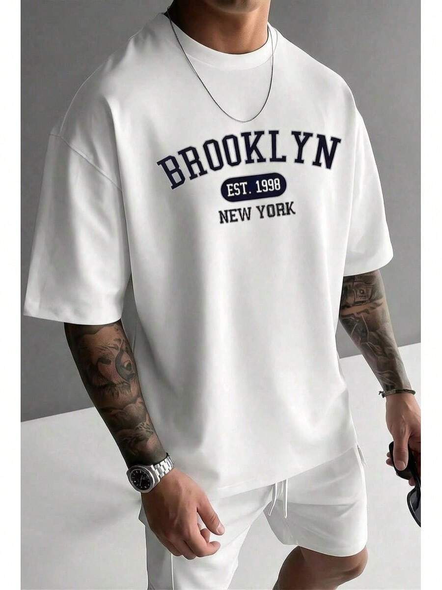 Men's Fashionable Printed T-Shirt With A Round Neck And Short Sleeves | Exquisite Design | Summer Essential | Easy To Combine | Show Your Style - 魏斯 - 查看 1