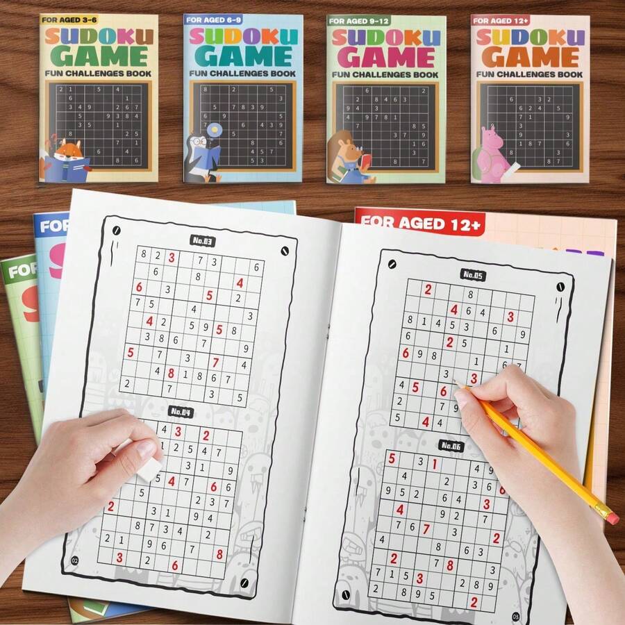 Sudoku Fun Challenge Set-Classroom-Style Blackboard Puzzles Designed To Cultivate Focus, Logical Reasoning, Patience, And Confident Problem-Solving Skills - Sudoku Book - View 1