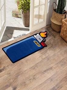 1pc Cool Blue Lighter Design Unique Creative Living Room Floor Mat, Bedroom Decor, Home Casual Carpet, Decorative Rug, Bedroom Decor, Small Rug, Carpet, Home Decor, Living Room Carpet, Living Room Small Rug, Bedroom Carpet, Living Room Home Decor, Outdoor Carpet, Washable Rug - Multicolor - View 17