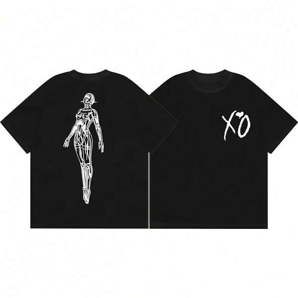 2026 Tour The Weekndd Merch T-Shirt For Men And Women, Hip Hop Fashion Clothing, Short Sleeve T-Shirts, Casual, Loose Fit, 100% Cotton, Summer