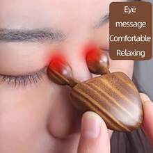 2pcs Small Snail Nose Massage Comb Wooden Nose Scraper Gua Sha Facial Eye Round Head Push Massage Tool - Multicolor - View 3