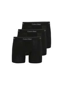 Calvin Klein [حزمة] 3 عبوات من سراويل داخلية رجالية الأكثر مبيعًا + 3 عبوات من سراويل بوكسر رجالية الأكثر مبيعًا - أسود + أسود - مشاهدة 2