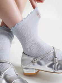 1/3 Packungen Damen Knöchelsocken in verschiedenen Farben, atmungsaktiv mit Rüschenbündchen, gemütlich im Cottagecore-Stil für Zuhause, Loungewear und lässigen Alltag - Verschiedenfarbig - Übersicht 8