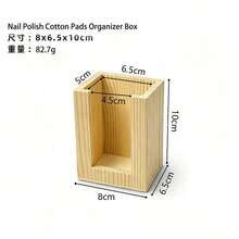 Nail Art Tool Cotton Pad Storage Box, Natural Wood Pull-Out Box, Memo Box, Creative Napkin Holder, Commercial Desktop Personalized Storage Box, Business Card Wooden Box - Multicolor - View 5