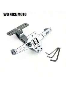 WD NICE MOTO Motorcycle License Plate Holder Mudguard CNC Aluminum Alloy Universal Motorcycle Rear Mudguard Mudguard Eliminator Kit Motorcycle License Plate Holder Motorcycle Accessories - A - View 6