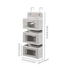1pc Multi-Function Hanging Storage Bag, 3-Layer Hanging Storage Bag With Transparent Windows, Space-Saving Closet Organizer Suitable For Home, School, Bathroom, Bedroom, Kitchen, Dorm, RV, Storage & Organization, Travel Essential,Bedroom Room Decor,Back To School - Multicolor - View 2