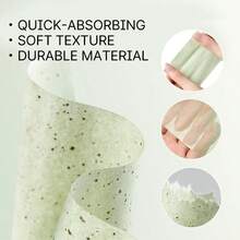 NOVO 1/2pcs Portable Oil Blotting Sheets, Easy To Carry, Green Facial Oil Absorbing Paper With Mirror And Powder Puff, Suitable For All Skin Types, Unisex Skincare Tool, Travel Essential, Self-Care, Facial Care - Multicolor - View 5